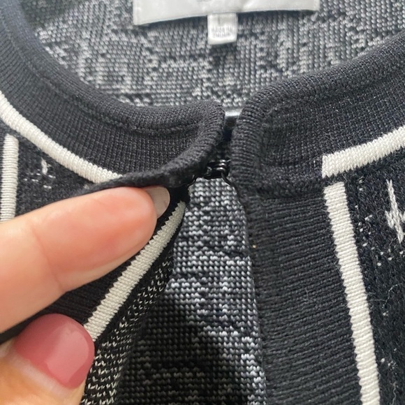 Jones Studio 3/4 Sleeve Black and White Cardigan, L - Picture 3 of 6